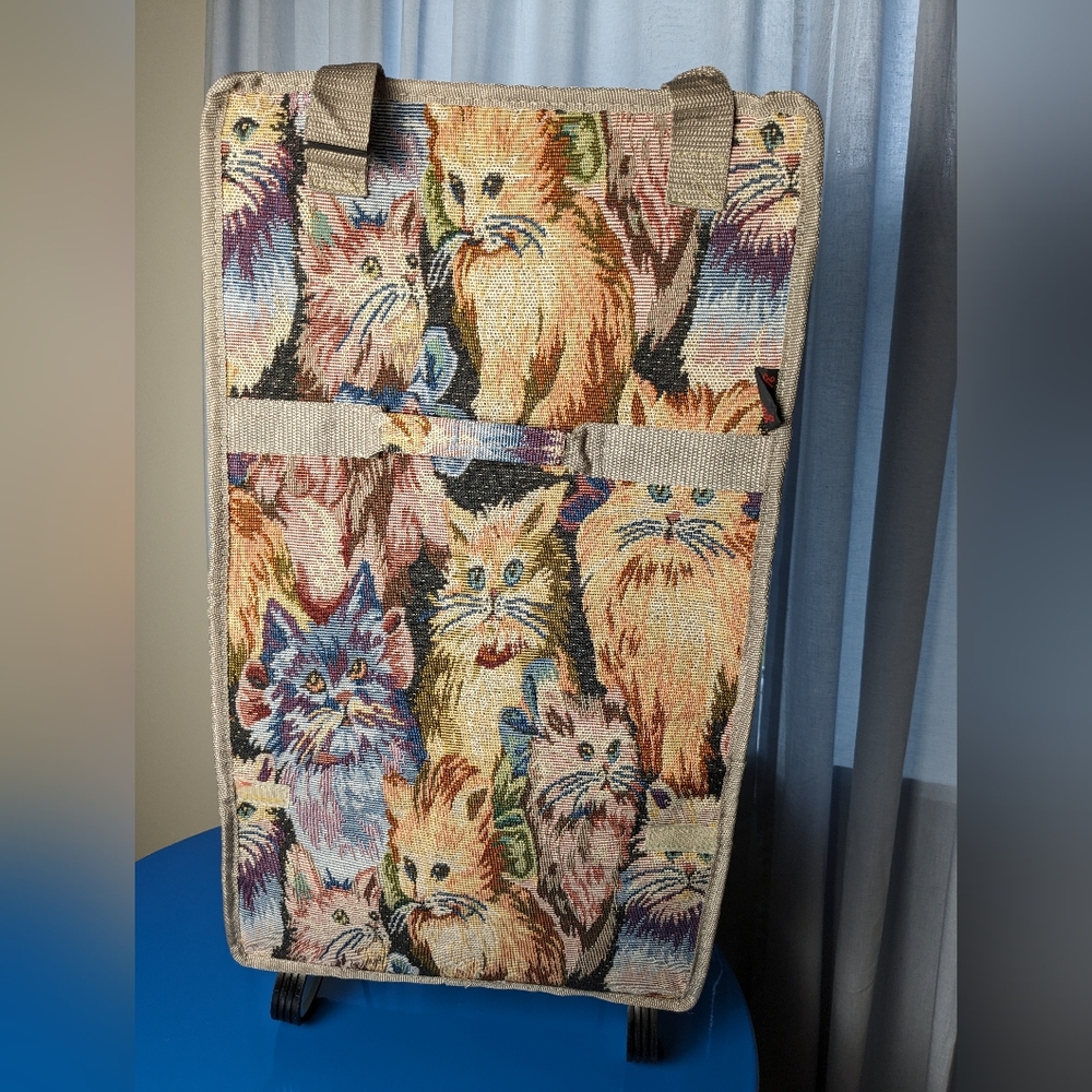 Cat Themed Rolling FoldableTapestry Cart